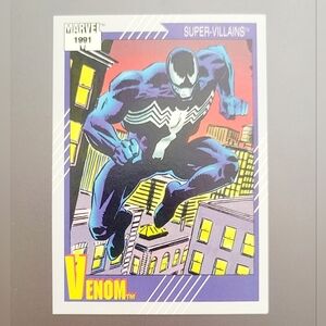 VENOM ROOKIE MARVEL 1991 IMPEL SUPER-VILLAINS #58 MARVEL UNIVERSE COMIC CARD